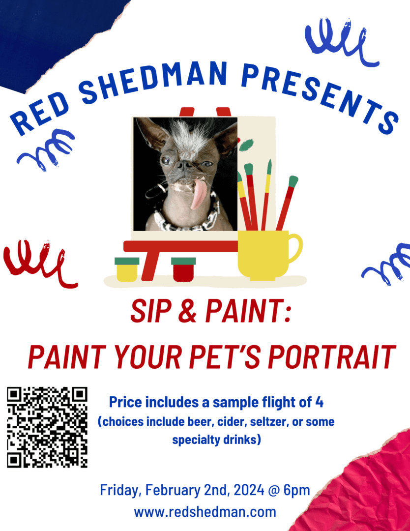 Sip Paint Paint Your Pet Portraits Red Shedman Brewery And Hop Farm   Jan Sip And Paint 1 