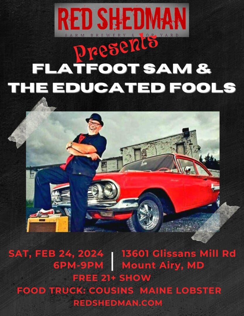 Live Music Flatfoot Sam The Educated Fools Red Shedman Brewery And   425386803 895189512609757 518574095181959452 N Scaled 